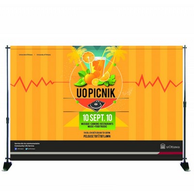 6' W x 4' H Banner Stand -Vinyl