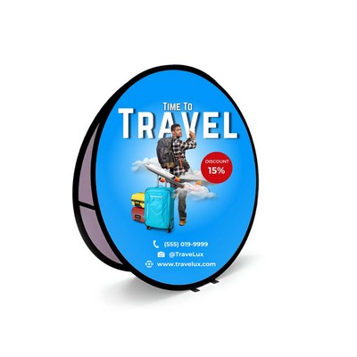 3.28' x 3.28' Circle Pop Up Banner