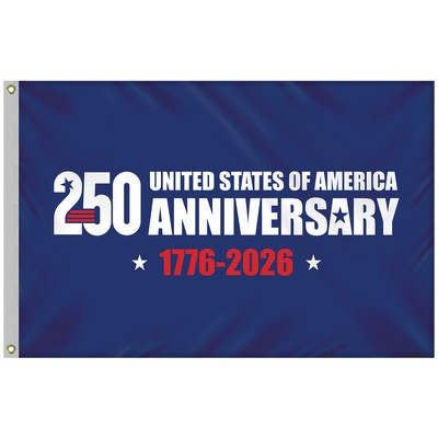 4' x 6' Single Reverse Blue America 250 Anniversary Flag
