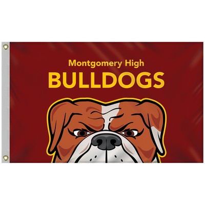 2.5' x 4' Promotional Polyester Single Reverse Flag