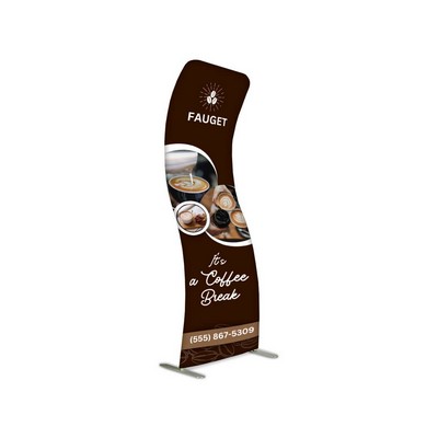 Fabric Display Stand S Shape Package, Double Sided (37.7" x 86.6")
