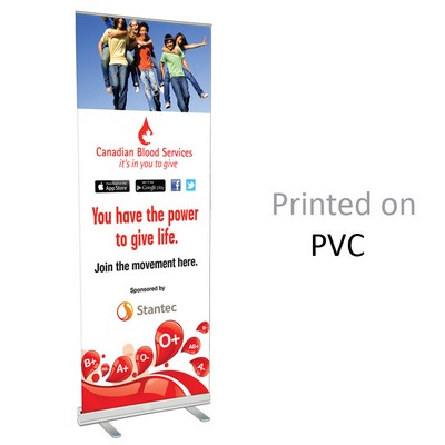 24" w x 82" h Retractable Banner & Stand