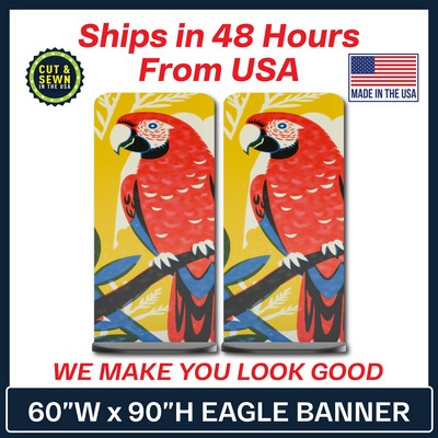 Eagle 60" W x 90" H | Double-Sided Graphic and Hardware Package - Made in the USA