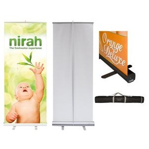 Econo Roll Retractable Banner Stand w/ Graphic - 36"x80" RUSH