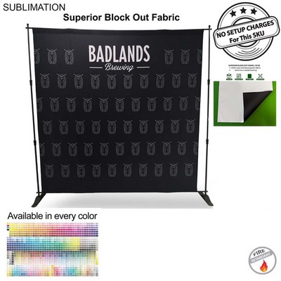 8' Exhibitor Expanding Display Kit, Media Wall, Backdrop, Superior Block Out Fabric