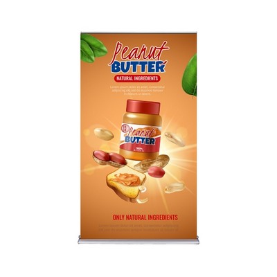 Silverstep 48'' Retractable Banner Stand Package with Silver Light 50Wx2