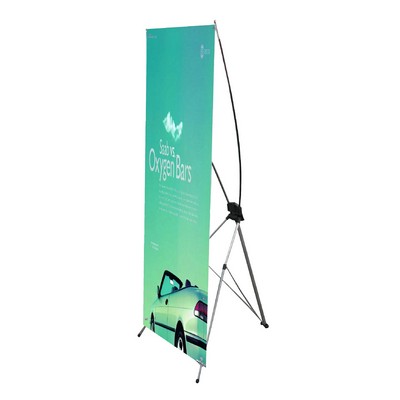 FRAME Table Top Spring X retractable banner stand (FRAME Only) 9.5"x16.5"