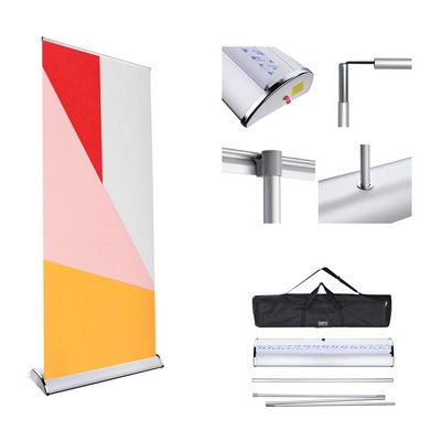 Retractable Upgraded Banner Stand with 33" x 79" Various Printed