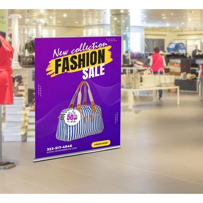 Silverstep 60" Retractable Banner Stand Package with Sliver light 50W x 2