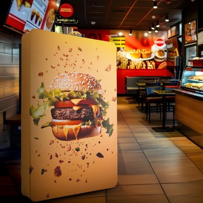 3D Fabric Banner Stand with Round Corners (3.5' x 8ft)