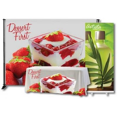 Trade Show Pack #1 / 8x10 Fabric Banner, 33" Retractable, 6' Throw