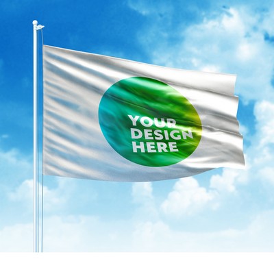 Custom Printed Knit Polyester Flag 3x5 Single Reverse