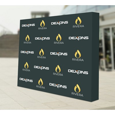 10' x 8' Step and Repeat Fabric Pop Up Straight Display (Graphic Only)